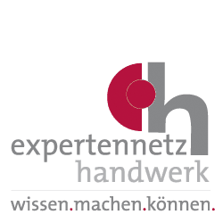 Logo des expertennetz handwerk mit dem Claim "wissen. machen. können."