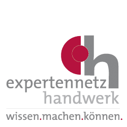 Logo des expertennetz handwerk mit dem Claim "wissen. machen. können."